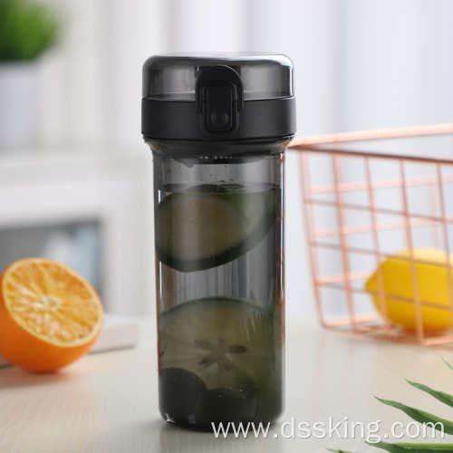 BPA Free Portable plastic water bottle Promotional Gift Plastic Water Bottle With Detachable Straw